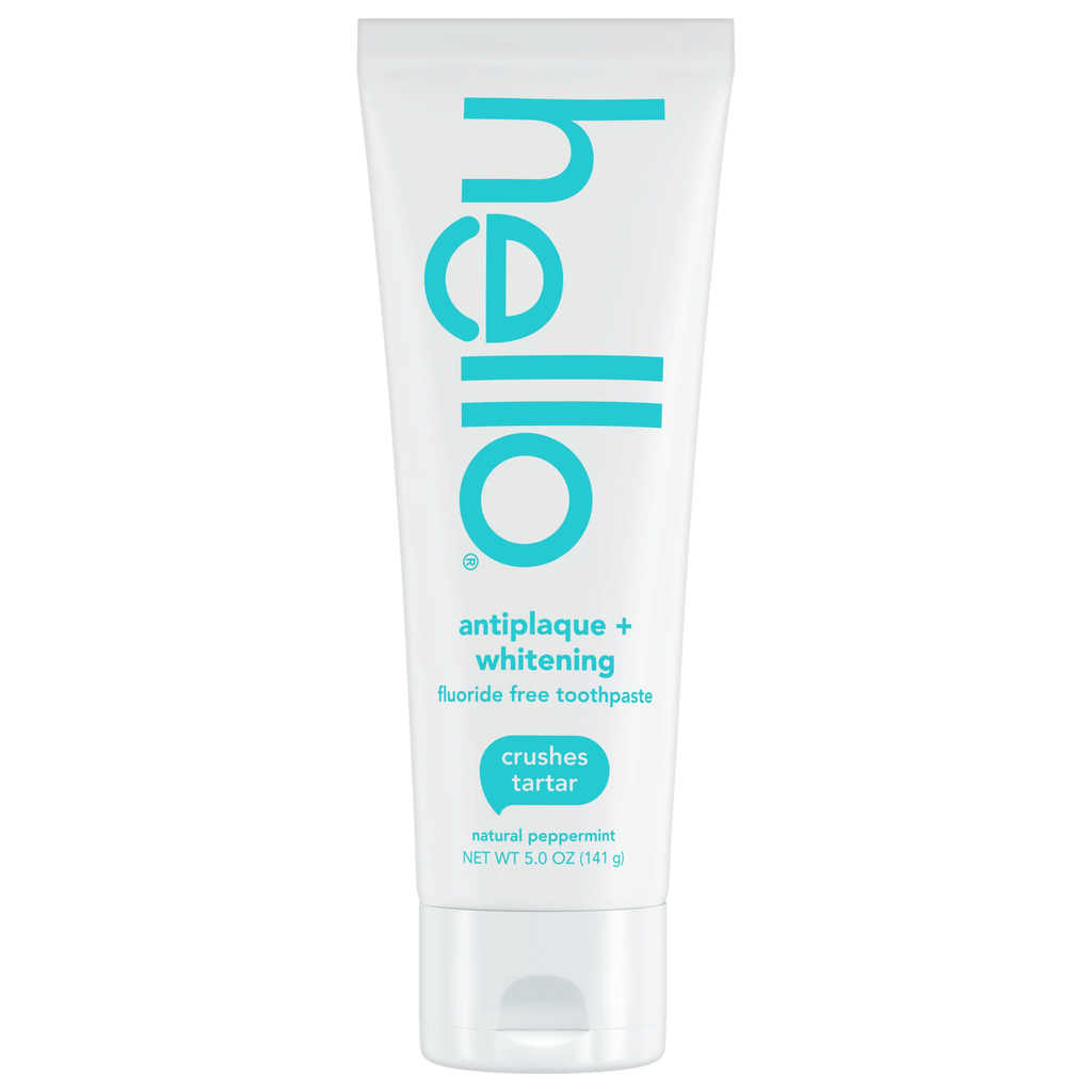 Hello Antiplaque + Whitening Fluoride Free Toothpaste, Natural Peppermint 5.0 oz