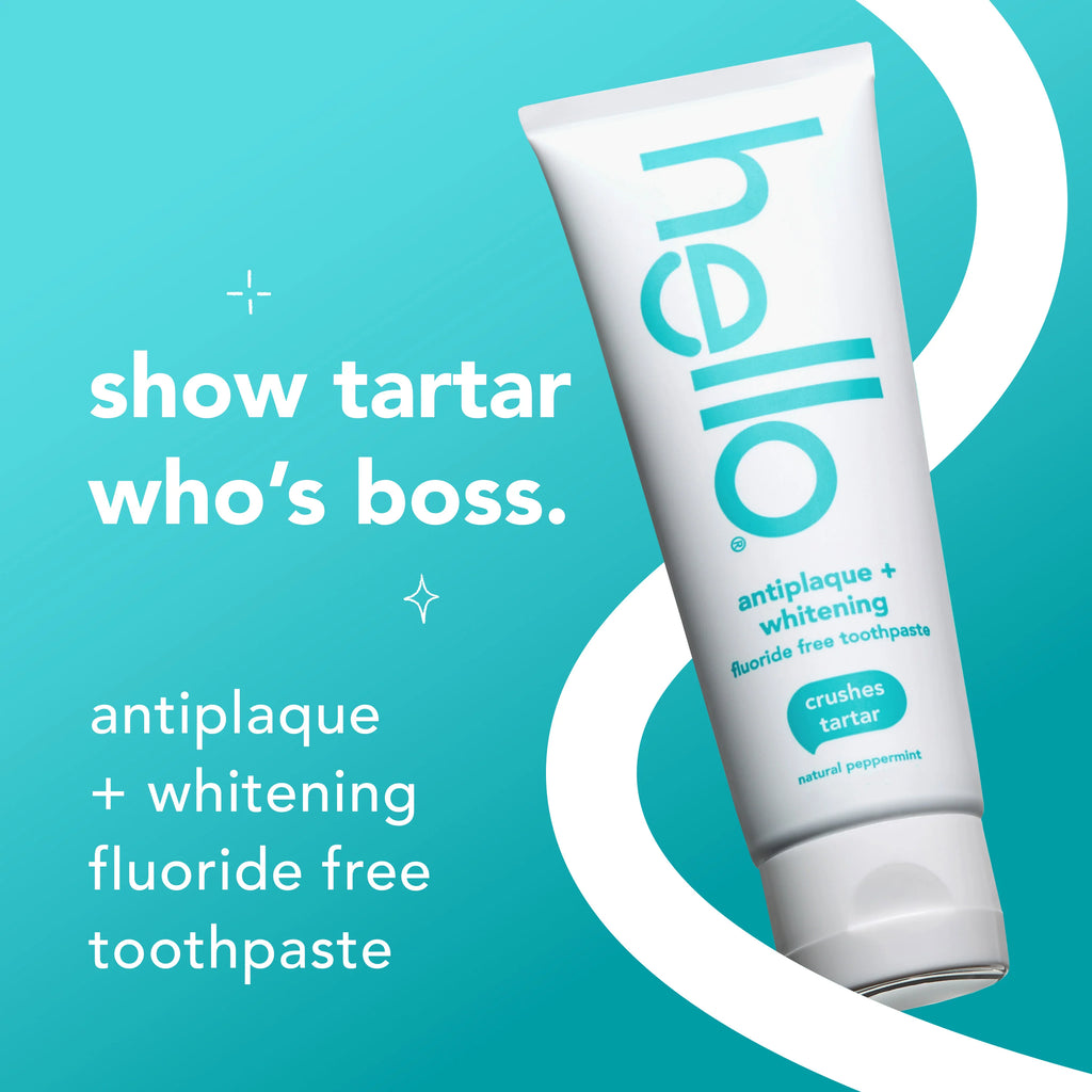 Hello Antiplaque + Whitening Fluoride Free Toothpaste, Natural Peppermint 5.0 oz