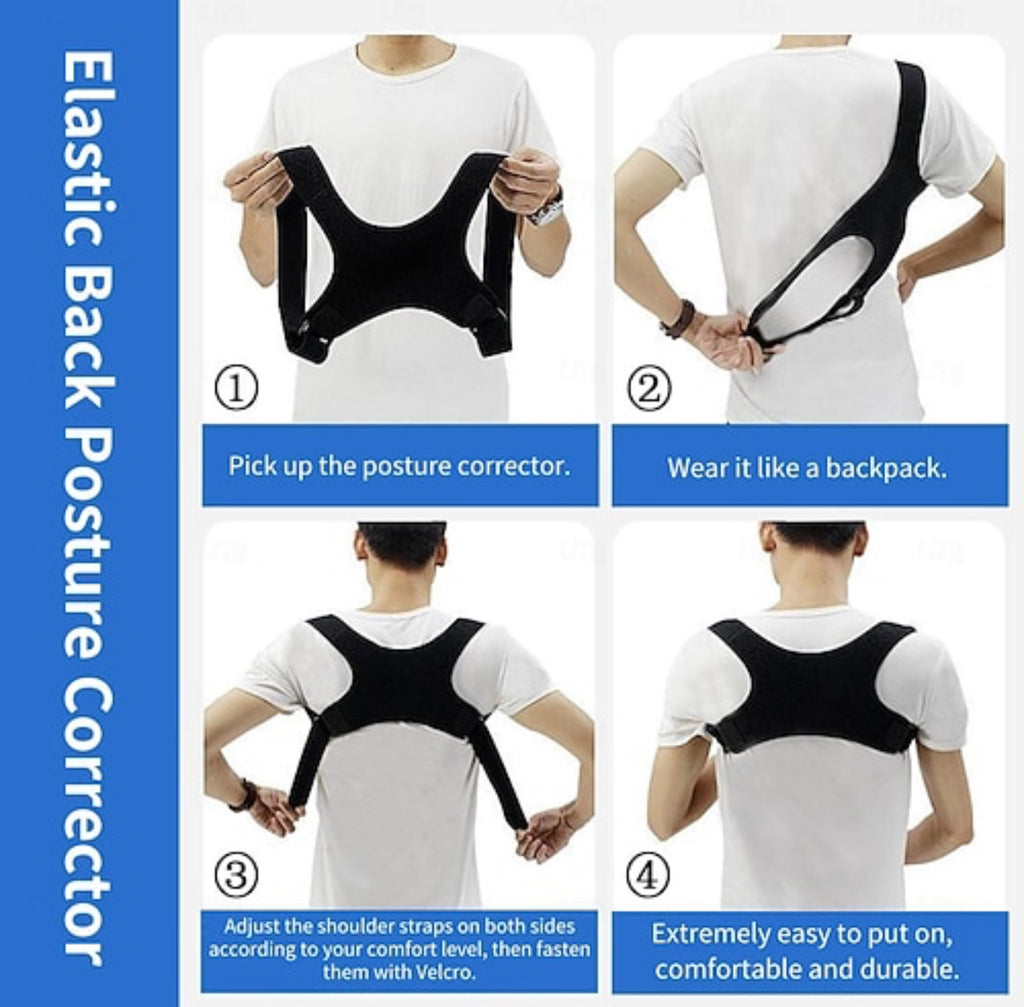 Posture Corrector for Men & Women — Adjustable Back Brace