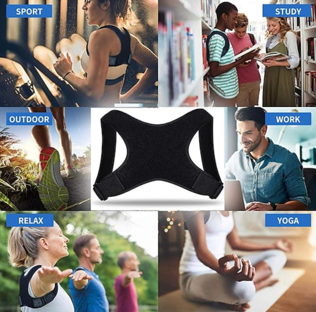 Posture Corrector for Men & Women — Adjustable Back Brace