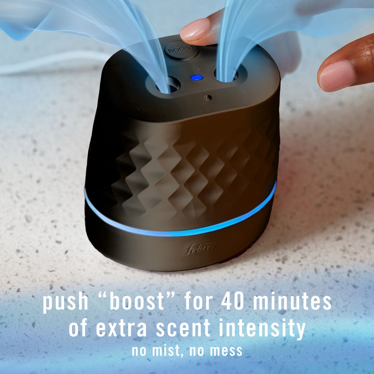 Febreze PLUG Scent Booster Oil Diffuser Air Freshener Holder, Black — 1-Pack, Electric, Unscented Holder