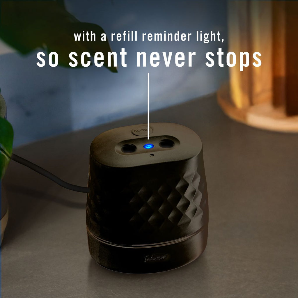 Febreze PLUG Scent Booster Oil Diffuser Air Freshener Holder, Black — 1-Pack, Electric, Unscented Holder
